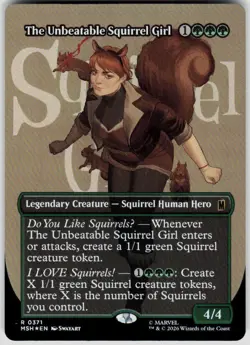 The Unbeatable Squirrel Girl Borderless Foil 371 Marvel Super Heroes MTG - Image 1