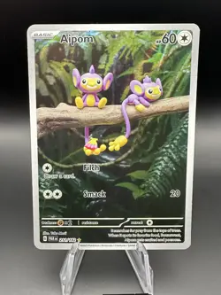 Pokemon Aipom 211/182 Illustration Rare IR Paradox Rift Near Mint - Image 1