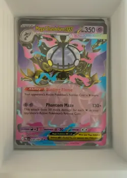 Mega Chandelure ex 38/84 Pitch Black Pokemon TCG Full Art NM Cond UK qwerty - Image 2