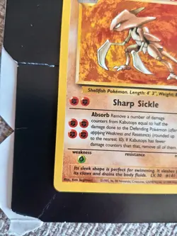 Pokemon TCG Kabutops 24/62 Fossil Non-Holo WOTC Vintage Pokemon Card - LP - Image 4
