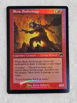 MTG Skoa, Embermage - Retro Frame FOIL - Modern Horizons 3 #420 Card NM - Image 1