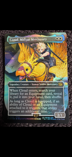 Cloud, Midgar Mercenary Chocobo (Borderless) Final Fantasy Foil - Image 1