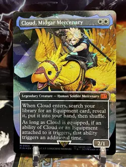 MTG | Cloud, Midgar Mercenary (✨Chocobo Track Foil✨) [FINAL FANTASY] - Image 1