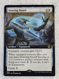 MTG Dancing Sword (Extended Art) #360 Adventures in the Forgotten Realms Rare NM - Image 2