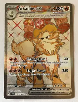 Pokemon TCG Arcanine ex Full Art Holo Ultra Rare 224/198 SV01 English 280HP - Image 1