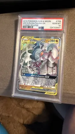 Arceus & Dialga & Palkia GX 156/236 Sm-Cosmic Eclipse PSA 10 - Image 1