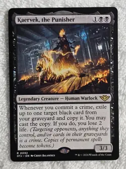 MTG Kaervek, the Punisher Outlaws of Thunder Junction (OTJ) #92 Card Rare NM - Image 1