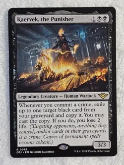 MTG Kaervek, the Punisher Outlaws of Thunder Junction (OTJ) #92 Card Rare NM - Image 2