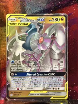 Pokemon TCG Arceus & Dialga & Palkia GX TagTeam 156/236 Sm-Cosmic Eclipse - Image 1
