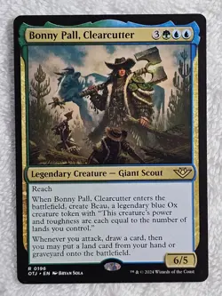MTG Bonny Pall, Clearcutter Outlaws of Thunder Junction (OTJ) #196 Card Rare NM - Image 1