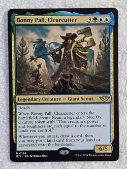 MTG Bonny Pall, Clearcutter Outlaws of Thunder Junction (OTJ) #196 Card Rare NM - Image 2