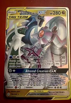 Arceus & Dialga & Palkia GX 156/236 Sm-Cosmic Eclipse Holo - Image 1