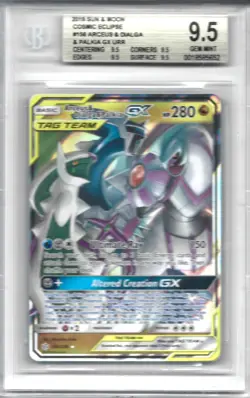 Arceus & Dialga & Palkia GX 156/236 Sm-Cosmic Eclipse Holo bgs 9.5 Gem Mint - Image 1