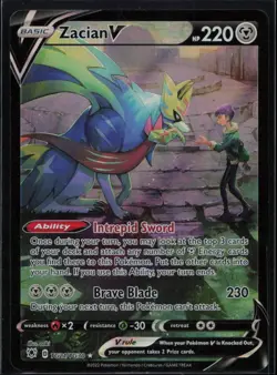 Zacian V Holo Ultra Rare SWSH10: Astral Radiance Trainer Gallery TG21/TG30 NM - Image 1