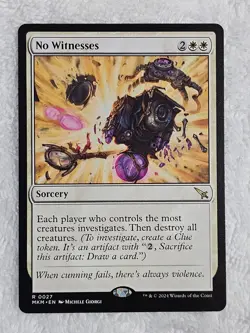 MTG No Witnesses #27 Murders at Karlov Manor Magic Gathering Card Rare NM - Image 1