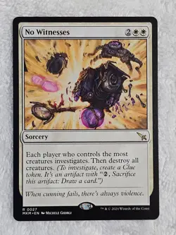MTG No Witnesses #27 Murders at Karlov Manor Magic Gathering Card Rare NM - Image 2