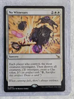 MTG No Witnesses #27 Murders at Karlov Manor Magic Gathering Card Rare NM - Image 4