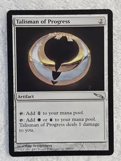MTG Talisman of Progress - Mirrodin (MRD) #256 Magic the Gathering Card U NM - Image 2