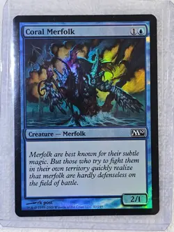 MTG Coral Merfolk FOIL #47 Magic 2010 (M10) Magic Gathering Card NM - Image 5