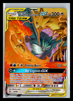 Moltres & Zapdos & Articuno GX 44/68 TAG TEAM Art Holo Hidden Fates NM 44/68 - Image 1