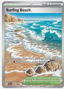 Pokemon TCG Surfing Beach 114/86 Chaos Rising Ultra Rare NM - Image 1