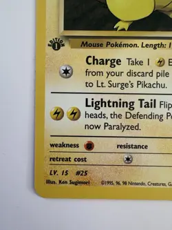 Pokemon TCG Lt. Surge's Pikachu Gym Heroes 1st Edition Card 81/132 - Image 4