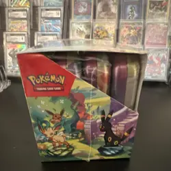 Pokemon TCG Prismatic Evolutions Sealed Mini Tin Display (8 Mini Tins!) - Image 3