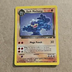 Pokemon Dark Machamp 10/82 Team Rocket Holo Rare Unlimited Stage 2 70 HP English - Image 1