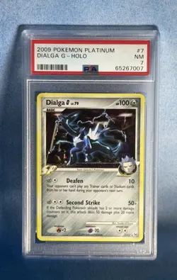 Pokemon TCG 2009 Platinum Dialga G Pokemon 7/127 Holo Rare EN PSA 7 - Image 1
