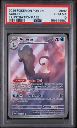 2026 POKEMON POR EN-PERFECT ORDER ILLUSTRATION RARE #092 AURORUS PSA 10 - Image 1
