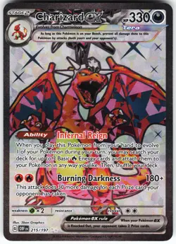 Charizard ex - 215/197 Pokemon SV03: Obsidian Flames Holo Ultra Rare NM - Image 1
