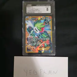 Shaymin EX 77a/108 Alternate Full Art 2017 Pokemon XY Promo CGC 8 - Image 1