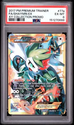 Shaymin EX 77a/108 Full Art Alternate Promo Premium Trainer XY Collection PSA 6 - Image 1