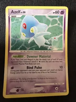 Azelf Holo Pokemon Card 4/123 Mysterious Treasures Rare Swirl LP Holo - Image 1