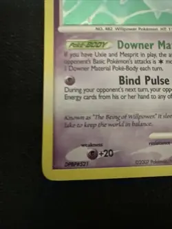 Azelf Holo Pokemon Card 4/123 Mysterious Treasures Rare Swirl LP Holo - Image 2