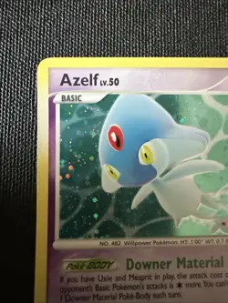Azelf Holo Pokemon Card 4/123 Mysterious Treasures Rare Swirl LP Holo - Image 4