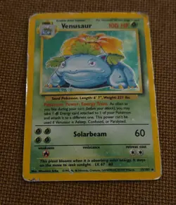 Pokemon TCG Venusaur Base Set Holo Unlimited Rare Card 15/102 1999 WOTC Hp/dam - Image 3