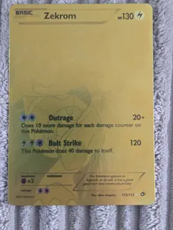 Zekrom 115/113 Legendary Treasures 2013 Pokemon LP/NM Secret Rare - Image 1