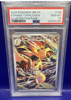 2025 Pokemon Ethan's Typhlosion English 190/182 SV10 IR Holo PSA 10 - Image 1