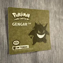 Vintage 1999 Pokemon Artbox Sticker Gengar R02 Gold Bordered Holo Series 1 Rare - Image 2