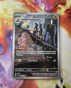 Pokemon TCG Team Rocket's Dugtrio 151 239/217 Illustration Rare Holo 100 HP - Image 1