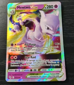Pokemon Go Mewtwo VSTAR Ultra Rare Card 031/078 NM - Image 1
