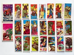 Vintage Japanese MENKO Card lot 23 - 1970s Kaiju Godzilla Alien Baltan Garamon - Image 1