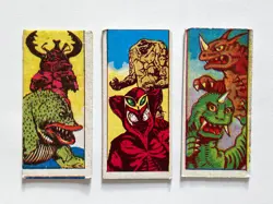 Vintage Japanese MENKO Card lot 23 - 1970s Kaiju Godzilla Alien Baltan Garamon - Image 5