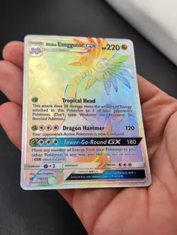 Alolan Exeggutor Gx 118/111 Pokemon Crimson Invasion Secret Rare Rainbow Holo NM - Image 3