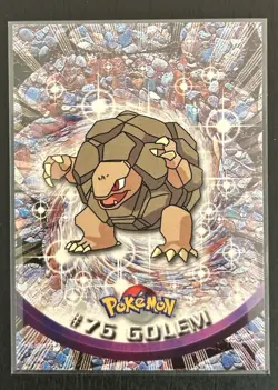 1999 Topps Pokemon Golem #76 Non-Holo Black Logo TV Animation Edition NM/MT - Image 1