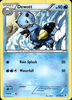 Dewott 40/149 HP Uncommon Boundaries Crossed Pokemon - Image 1