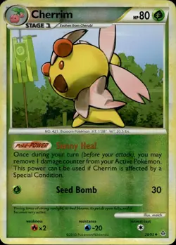 Cherrim 28/95 HP Uncommon HGSS Unleashed Pokemon Reverse Holo - Image 1