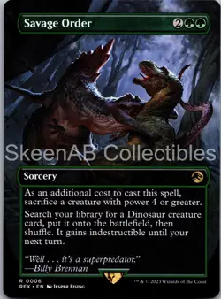 MTG SkeenAB Savage Order (Borderless) REX NM - Image 1