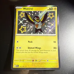 Pokemon TCG-Wattrel-145/091-PAF-Paldean Fates Baby Shiny Near Mint - Image 1